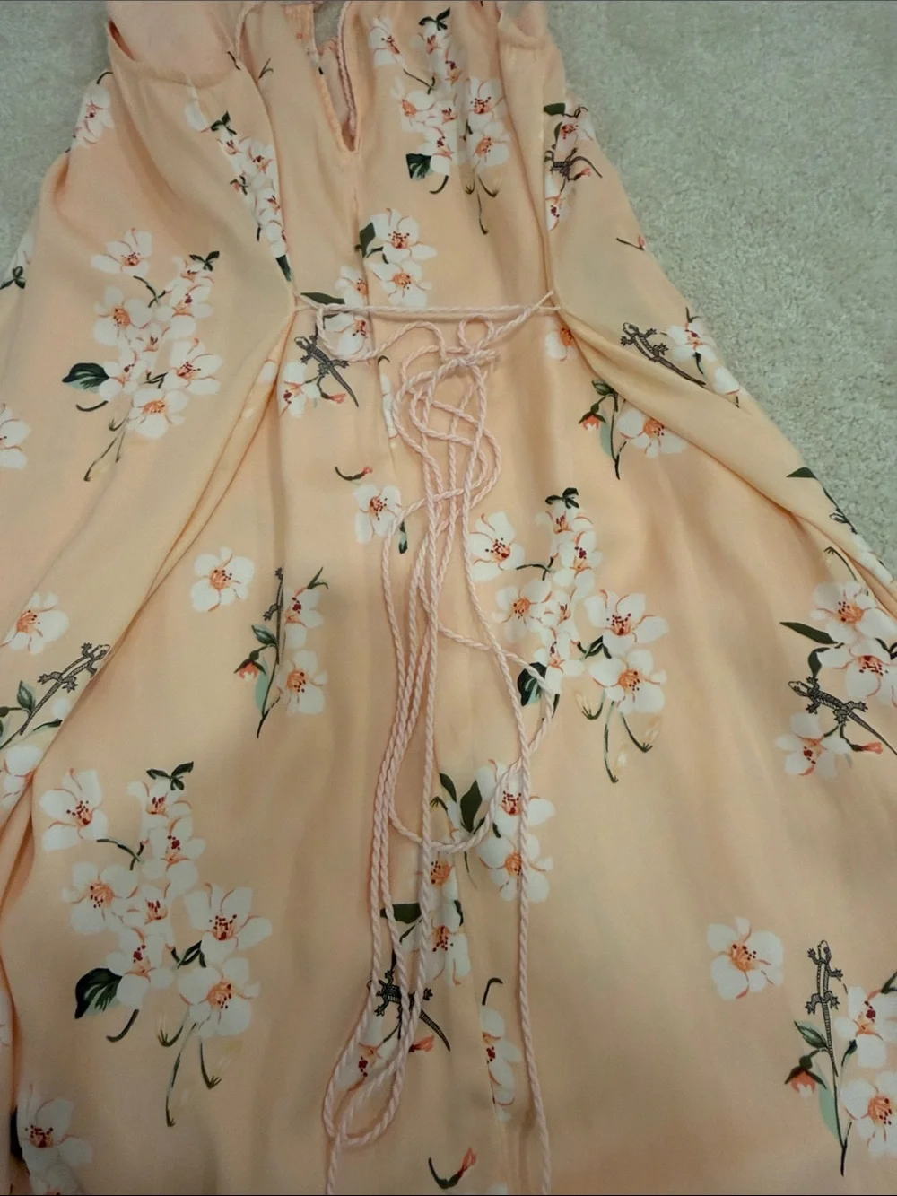 Abercrombie & Fitch Peach Floral Maxi Dress